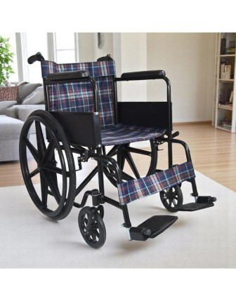 G100Y Standart Tekerlekli Sandalye (Ekose Kumaş)